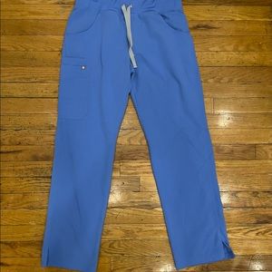 Figs Kade Cargo Scrub Pants, Ceil Blue, Small